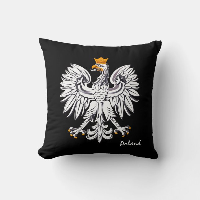 Polish flag & Eagle, Poland fashion travel /sports Cushion (Front)