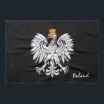 Polish flag & Eagle, Poland home fashion /sports Tea Towel<br><div class="desc">Kitchen Towels: Poland home fashion & Eagle,  Polish Flag - love my country,  travel,  holiday,  patriots / sports fans</div>