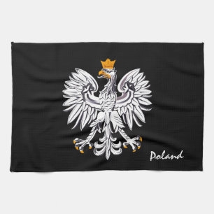 Polish flag & Eagle, Poland home fashion /sports Tea Towel