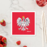 Polish flag & Eagle, Poland party fashion /sports Napkin<br><div class="desc">Paper Napkins: Poland & Eagle, Polish Flag party fashion - love my country, travel, holiday, weddings, patriots / sports fans</div>