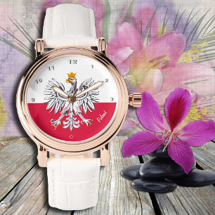 Polish Flag & Eagle, Poland trendy fashion /sports Watch