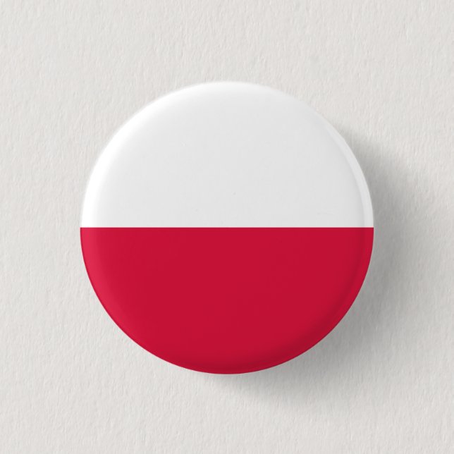 Polish Flag, Flag of Poland 3 Cm Round Badge (Front)