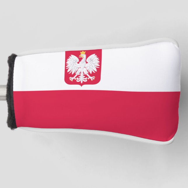Polish flag golf head cover (Front)