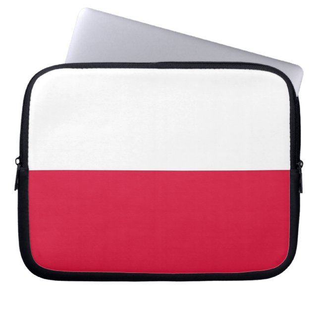 Polish Flag Laptop Sleeve (Front)