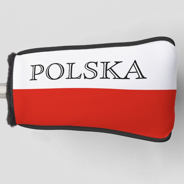Polish flag of Poland golf head cover sock (Front)