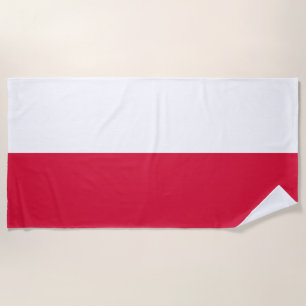 Polish Flag (Poland) Beach Towel