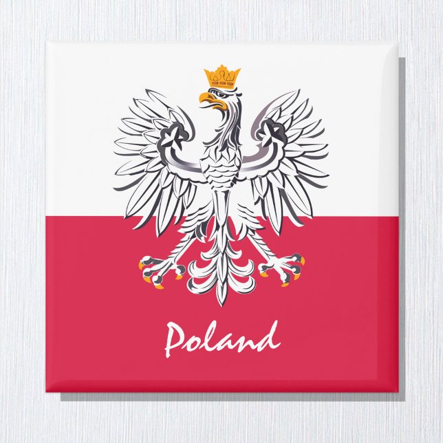 Polish flag & Poland holiday, travel /sports Magnet (Creator Uploaded)