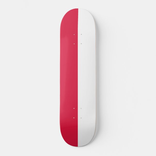 Polish Flag (Poland) Skateboard (Front)