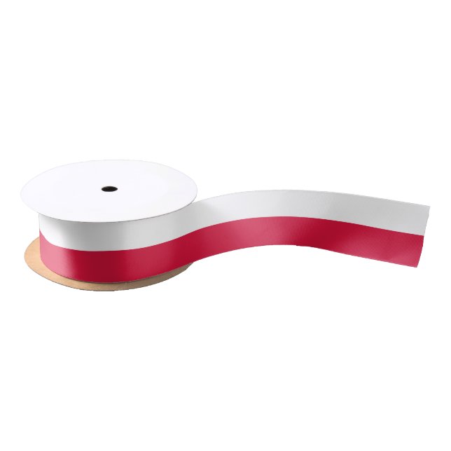 Polish Flag & Poland travel, holiday/sports Satin Ribbon (Spool)