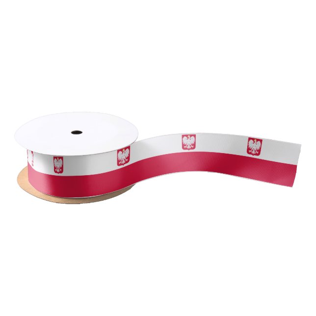Polish flag ribbon satin ribbon (Spool)