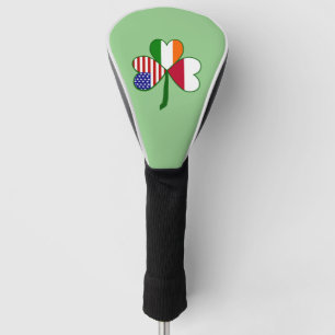 Polish Flag Shamrock  Golf Head Cover