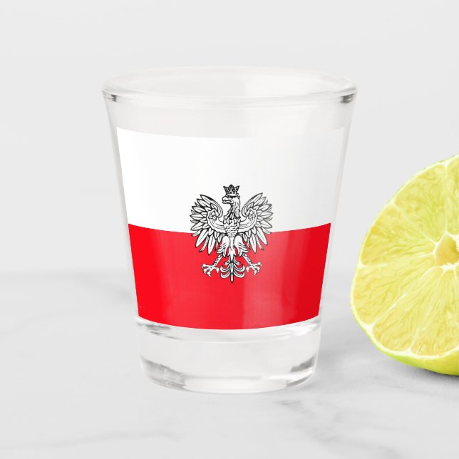 Polish flag shot glass (Front)