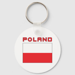 Polish Flag With Poland Key Ring