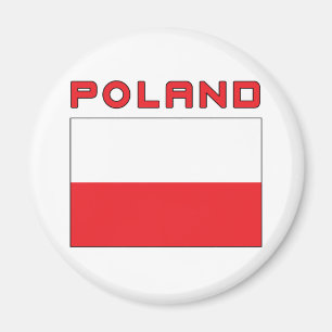 Polish Flag With Poland Magnet