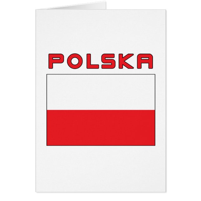 Polish Flag With Polska (Front)