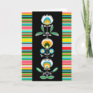 Polish Floral Embroidery, Greeting Card