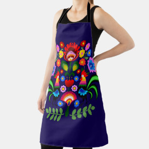 Polish folk art - floral embroidery pattern apron