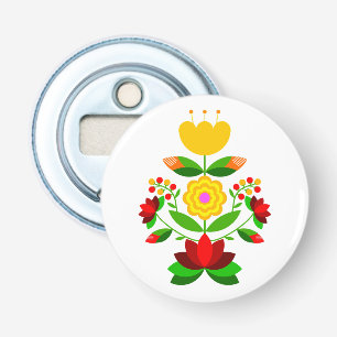Polish folk art - floral embroidery pattern bottle opener