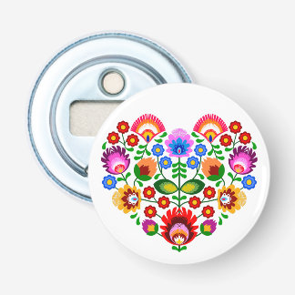 Polish folk art - floral embroidery pattern bottle opener