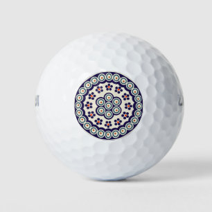 Polish folk art - floral pattern Golf Balls