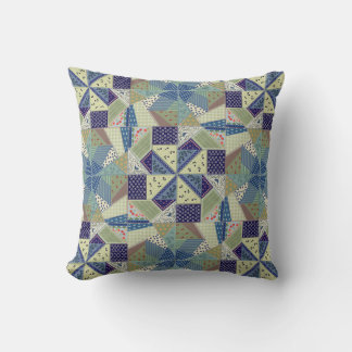 Polish Folk Art-Patchwork Quilt-Hand-Sewn Look Cushion