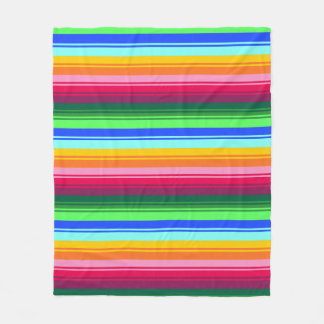 Polish folk art striped textile Fleece Blanket