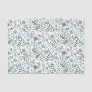 Polish Folk Art Whimsical Flower Pattern Tissue Paper