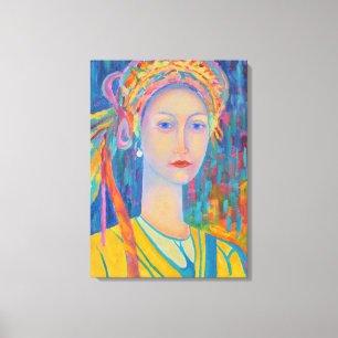 Polish folk design folks dress gift for mum canvas print