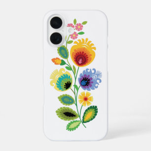 Polish Folk Flowers Yellow iPhone 16 Case