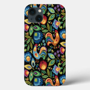 Polish Folk Roosters iPhone Case