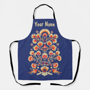 💙Polish Folklore Custom text Apron