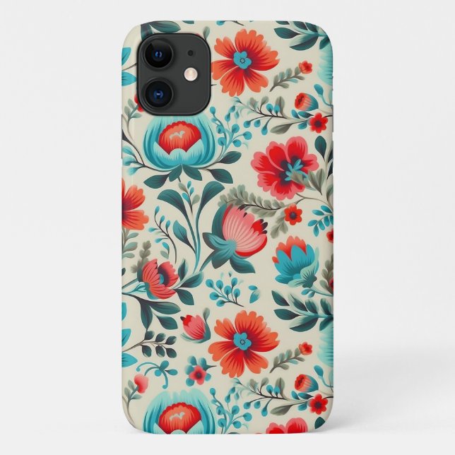 Polish Folklore Floral iPhone 11 Case (Back)