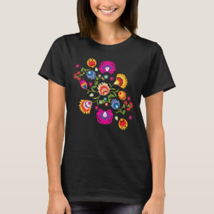 Polish folklore with pink flowers T-Shirt