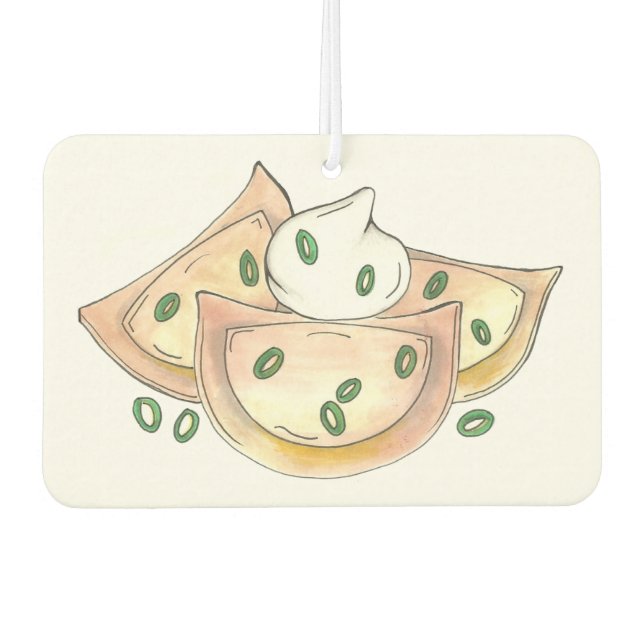 Polish Food Pierogi Dumplings Slovakian Pierogies Car Air Freshener (Front)