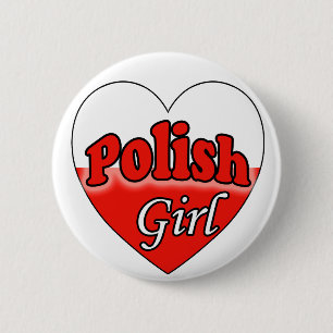 Polish Girl 6 Cm Round Badge