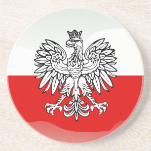 Polish glossy flag coaster