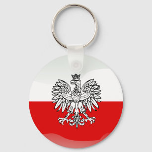 Polish glossy flag key ring