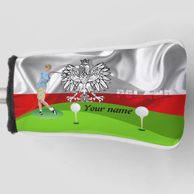Polish golfer golf head cover (Front)