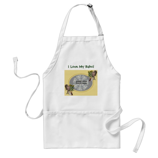 Polish Grandmother I Love Babci Photo Standard Apron (Front)