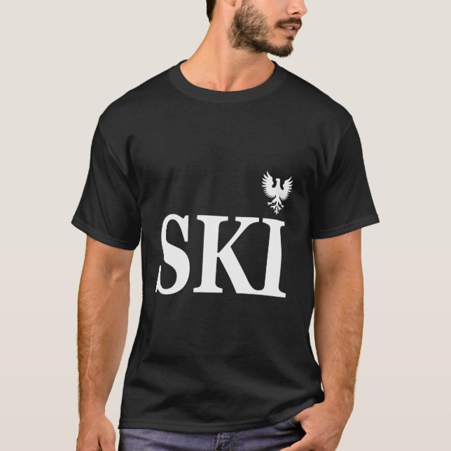 Polish Heritage Ski Last Name T-Shirt (Front)
