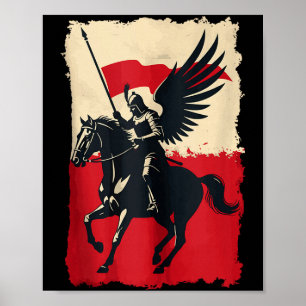 Polish Hussar Armor Warrior Polska Heritage Power  Poster