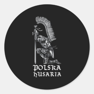 Polish Hussar Polska Husaria For Poland Warriors Classic Round Sticker