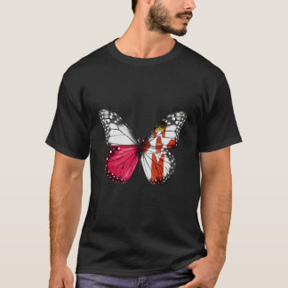 Polish Irish Flag Butterfly T-Shirt
