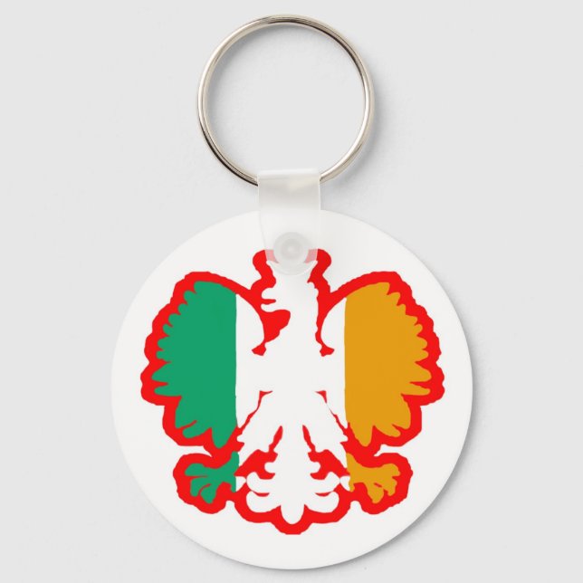 POLISH/IRISH FLAG KEY RING (Front)