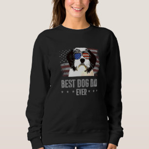 Polish Lowland Sheepdog Best Dog Dad Ever Retro Us Sweatshirt