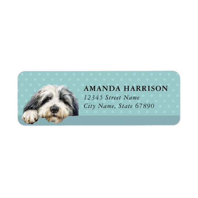 Polish Lowland Sheepdog Dog Return Address Labels (Front)