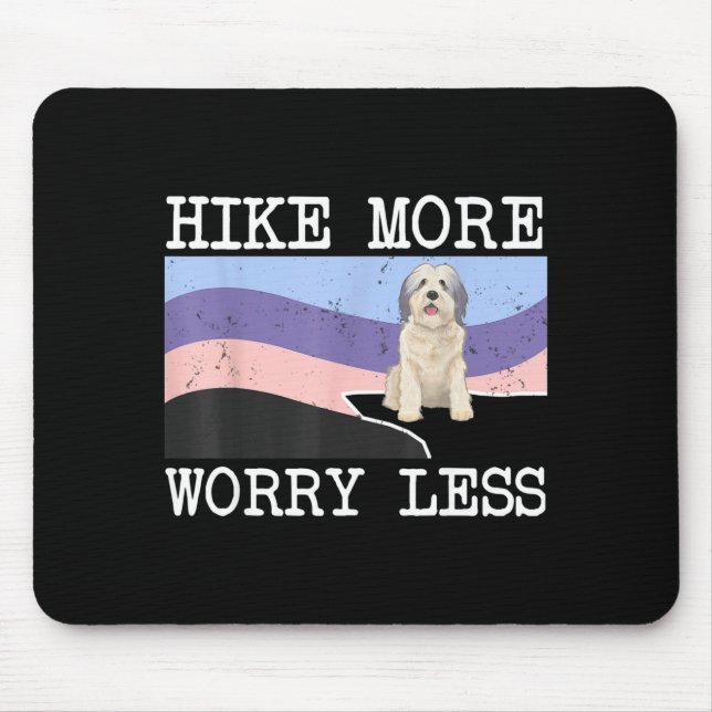 Polish lowland sheepdog hike more worry less mouse mat (Front)