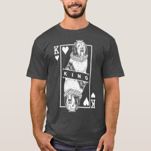 Polish Lowland Sheepdog King Of Hearts Funny PLS D T-Shirt