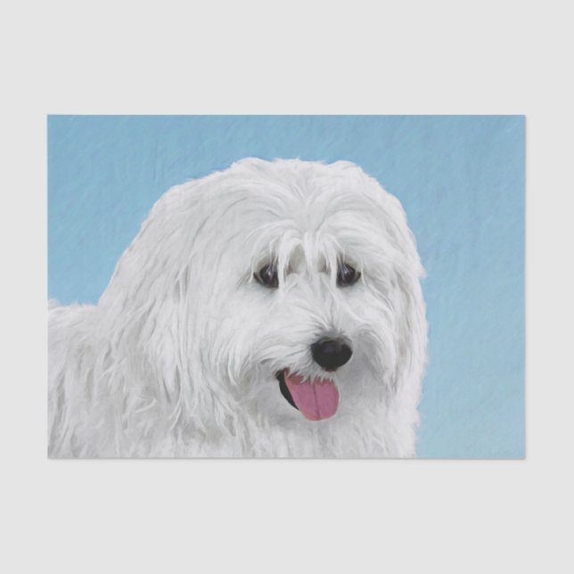 Polish Lowland Sheepdog Painting - Dog Art Tissue Paper (Front)