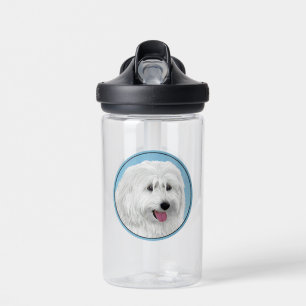 Polish Lowland Sheepdog Painting - Dog Art Water Bottle